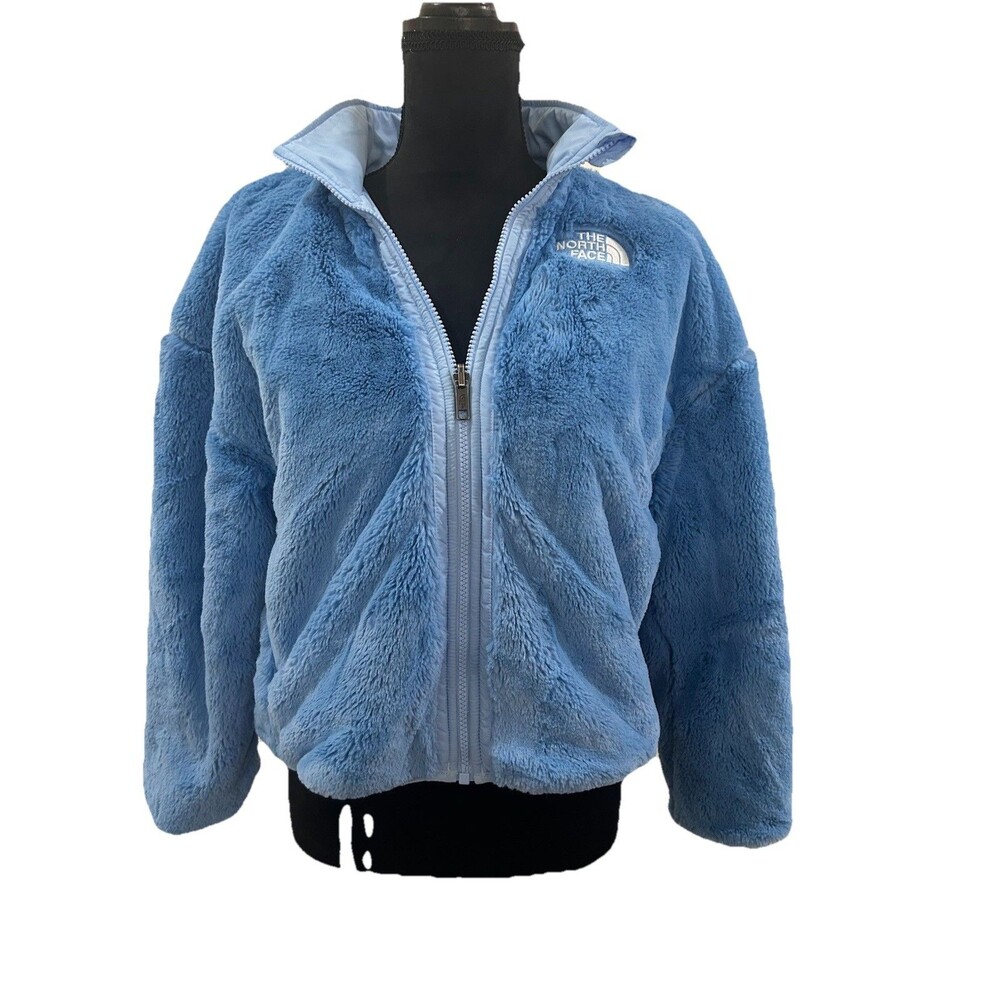 The North Face Girls Size L (12) Blue Reversible Shasta Short Parka